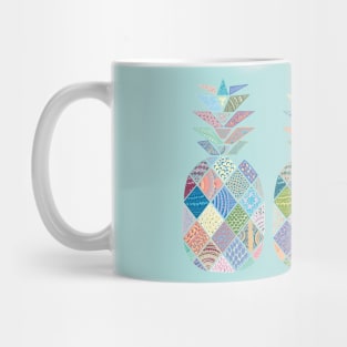 Pineapple Mandala Doodle Pattern in Pastel Colours Mug
